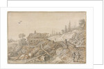 Hilly Landscape with Hut Beside a Stream, 1627 by van de Velde Esaias