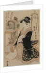 Hinazura of Chojiya from the series Beauties as the Seven Komachi, c. 1793-97 by Utagawa Toyokuni