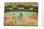 Hindu God Krishna Talking to Elders, c. 1800 by Unknown