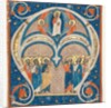 Historiated Initial Excised from a Responsorial: Christ in Majesty with Saints, c. 1280-1300 by Unknown