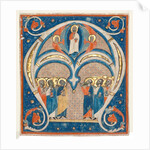 Historiated Initial Excised from a Responsorial: Christ in Majesty with Saints, c. 1280-1300 by Unknown