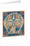 Historiated Initial Excised from a Responsorial: Christ in Majesty with Saints, c. 1280-1300 by Unknown