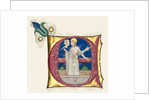 Historiated Initial Excised from an Antiphonary: Risen Christ in the Tomb, c. 1420-1450 by Unknown
