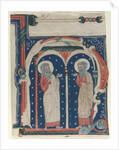 Historiated Initial Excised from an Antiphonary: SS. Paul the Hermit and Anthony, c1200-1230 by Unknown