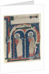 Historiated Initial Excised from an Antiphonary: SS. Paul the Hermit and Anthony, c1200-1230 by Unknown