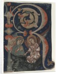 Historiated Initial Excised from a Gradual: The Three Marys at the Tomb, c. 1200-1230 by Unknown