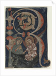Historiated Initial Excised from a Gradual: The Three Marys at the Tomb, c. 1200-1230 by Unknown