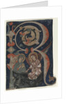 Historiated Initial Excised from a Gradual: The Three Marys at the Tomb, c. 1200-1230 by Unknown