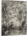 Horseman in the Woods, original impression 1854, printed in 1921 by Jean Baptiste Camille Corot; M. Le Garrec