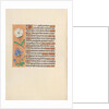 Hours of Queen Isabella the Catholic, Queen of Spain: Fol. 109v, c. 1500 by Master of the First Prayerbook of Maximillian