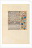 Hours of Queen Isabella the Catholic, Queen of Spain: Fol. 110r, c. 1500 by Master of the First Prayerbook of Maximillian