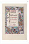 Hours of Queen Isabella the Catholic, Queen of Spain: Fol. 13r, December, c. 1500 by Master of the First Prayerbook of Maximillian