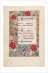 Hours of Queen Isabella the Catholic, Queen of Spain: Fol. 13v, December, c. 1500 by Master of the First Prayerbook of Maximillian