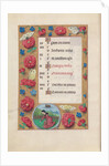 Hours of Queen Isabella the Catholic, Queen of Spain: Fol. 5v, April, c. 1500 by Master of the First Prayerbook of Maximillian