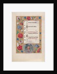 Hours of Queen Isabella the Catholic, Queen of Spain: Fol. 9v, August, c. 1500 by Master of the First Prayerbook of Maximillian
