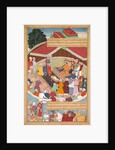 Hulagu Khan giving a feast and dispensing favor upon the amirs and princes…, c. 1596-1600 by Lal; Dharam Das; Padarath