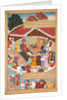 Hulagu Khan giving a feast and dispensing favor upon the amirs and princes…, c. 1596-1600 by Lal; Dharam Das; Padarath
