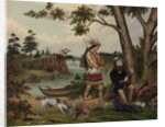 Hunter and Indian Guide, 1869 by C. L. Woodhouse