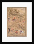 Hunting with Falcons in a Landscape, c. 1558-1560; borders added probably 1700s by Abd al-Samad (attributed to)