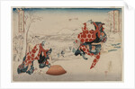 Ichikawa Norinosuke and Ichikawa Yonejuro as Morihachi and Yonehachi?, late 1830s or early 1840s by Hasegawa Sadanobu