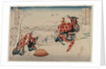 Ichikawa Norinosuke and Ichikawa Yonejuro as Morihachi and Yonehachi?, late 1830s or early 1840s by Hasegawa Sadanobu