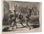 Illustrations for Faust: Duel of Faust and of Valentin, 1828 by Eugène Delacroi