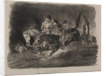 Illustrations for Faust: Faust and Méphistophélés horse riding on the Sabbath, 1828 by Eugène Delacroi