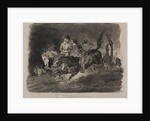 Illustrations for Faust: Faust and Méphistophélés horse riding on the Sabbath, 1828 by Eugène Delacroi