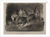 Illustrations for Faust: Faust and Méphistophélés horse riding on the Sabbath, 1828 by Eugène Delacroi