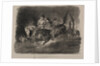 Illustrations for Faust: Faust and Méphistophélés horse riding on the Sabbath, 1828 by Eugène Delacroi
