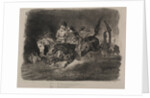 Illustrations for Faust: Faust and Méphistophélés horse riding on the Sabbath, 1828 by Eugène Delacroi