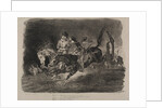 Illustrations for Faust: Faust and Méphistophélés horse riding on the Sabbath, 1828 by Eugène Delacroi