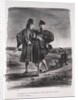 Illustrations for Faust: Faust, Méphistophélé and the barbet, 1828 by Eugène Delacroi