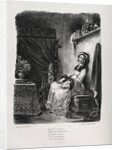Illustrations for Faust: Marguerite with the wheel, 1828 by Eugène Delacroi