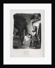 Illustrations for Faust: Marguerite with the wheel, 1828 by Eugène Delacroi