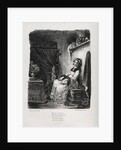 Illustrations for Faust: Marguerite with the wheel, 1828 by Eugène Delacroi
