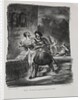 Illustrations for Faust: Méphistophélés and Faust flee after the duel, 1828 by Eugène Delacroi