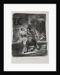 Illustrations for Faust: Méphistophélés and Faust flee after the duel, 1828 by Eugène Delacroi
