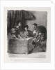 Illustrations for Faust: Méphistophelés is at Marthe, 1828 by Eugène Delacroi