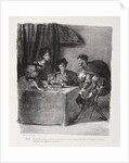 Illustrations for Faust: Méphistophelés is at Marthe, 1828 by Eugène Delacroi