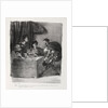 Illustrations for Faust: Méphistophelés is at Marthe, 1828 by Eugène Delacroi