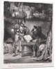 Illustrations for Faust: Méphistophélés visits Faust, 1828 by Eugène Delacroi