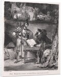 Illustrations for Faust: Méphistophélés visits Faust, 1828 by Eugène Delacroi