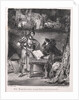 Illustrations for Faust: Méphistophélés visits Faust, 1828 by Eugène Delacroi