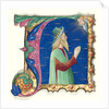 Initial A from a Choral Book with King David, c. 1470-1480 by Guglielmo Giraldi del Magri (attributed to)