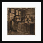 Interior of a Butcher Shop, c. 1881 by Léon Augustin Lhermitte