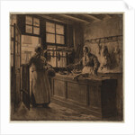Interior of a Butcher Shop, c. 1881 by Léon Augustin Lhermitte