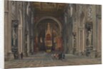 Interior of San Giovanni in Laterano, Rome, c. 1896 by Martino del Don