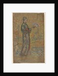 Japanese Woman Painting a Fan; Standing Woman Holding Up Her Dress, c. 1872 by James McNeill Whistler