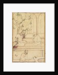 Kabir and Two Followers on a Terrace; Calligraphy, c. 1610-1620 by Unknown